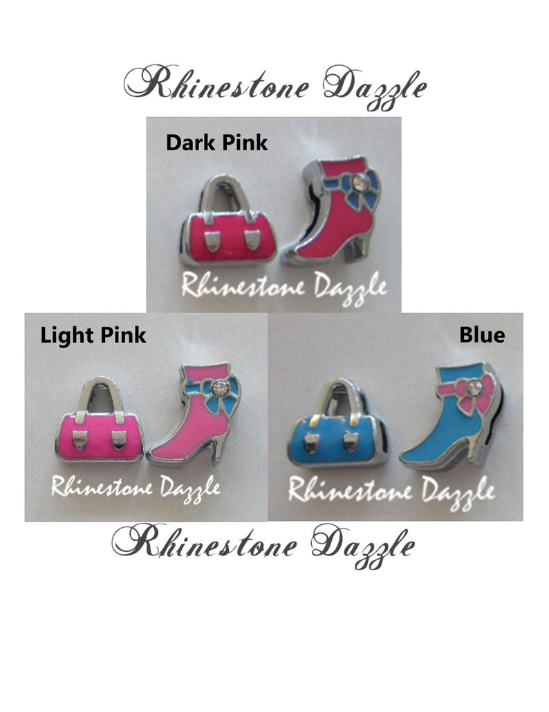 slider charms Boot and purse 8mm slide charms personalized jewelry custom bracelet