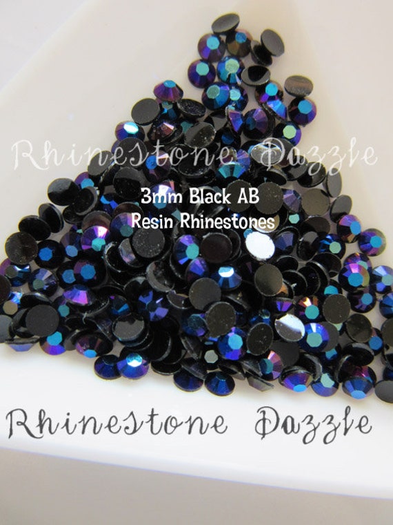 Jet Black Flatback Rhinestones