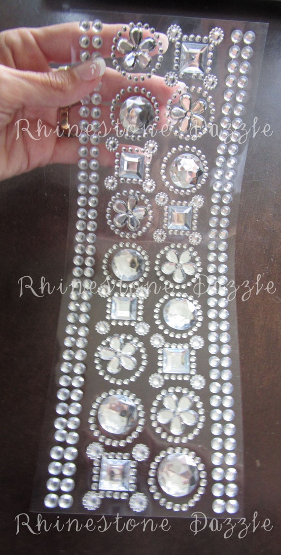 Clear Crystal Rhinestone Stickers Self-adhesive With Assorted