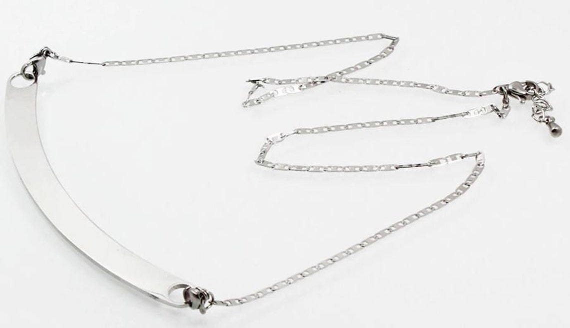 Custom 8mm Slide Charm Necklace Silver Slide Charm Necklace Etsy