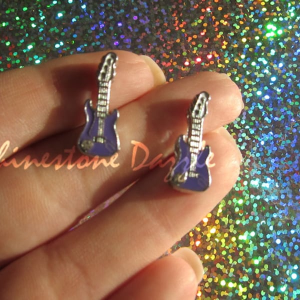 Purple guitar slide charms, guitar slider