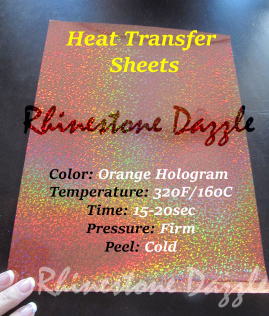 Holographic 12x20 Heat Transfer Sheet