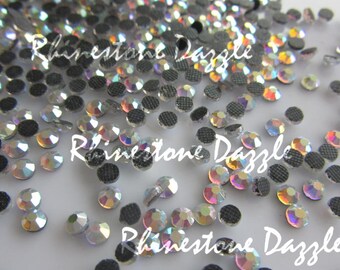 5000pcs Crystal AB hotfix rhinestones sized ss10/3mm iron-on flatback rhinestones, Aurora Borealis rhinestones