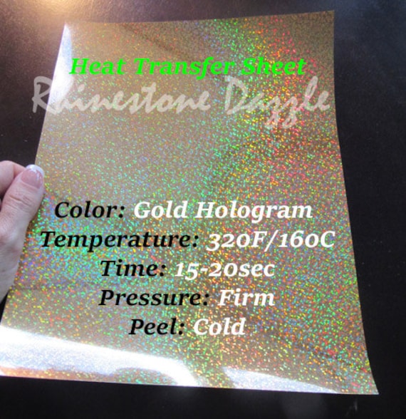 Hologram heat Transfer Vinyl diamond gold HTV Vinyl Iron on