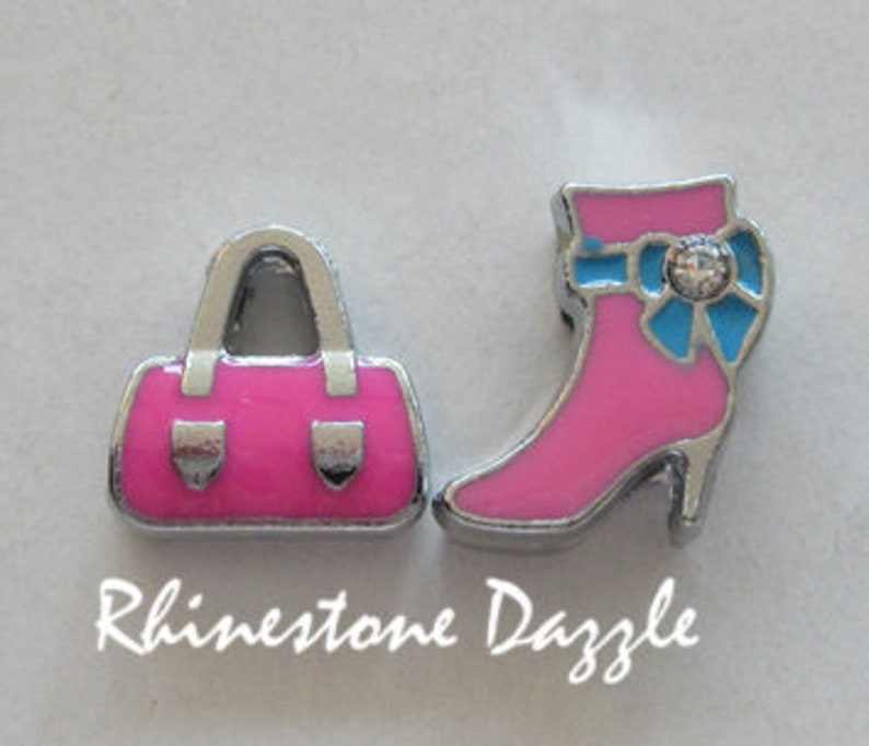 slider charms Boot and purse 8mm slide charms personalized jewelry custom bracelet