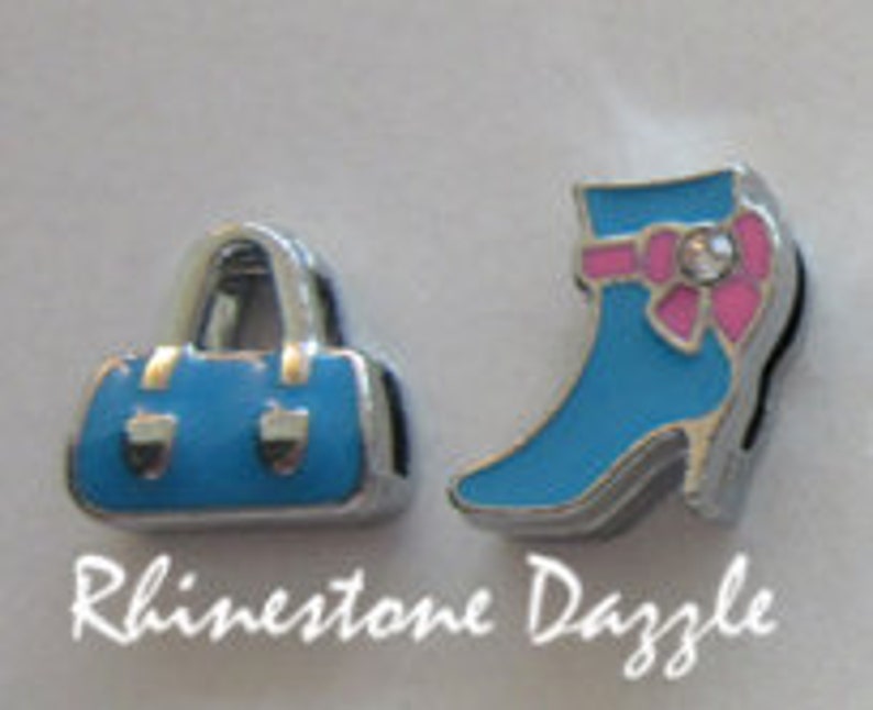slider charms Boot and purse 8mm slide charms personalized jewelry custom bracelet