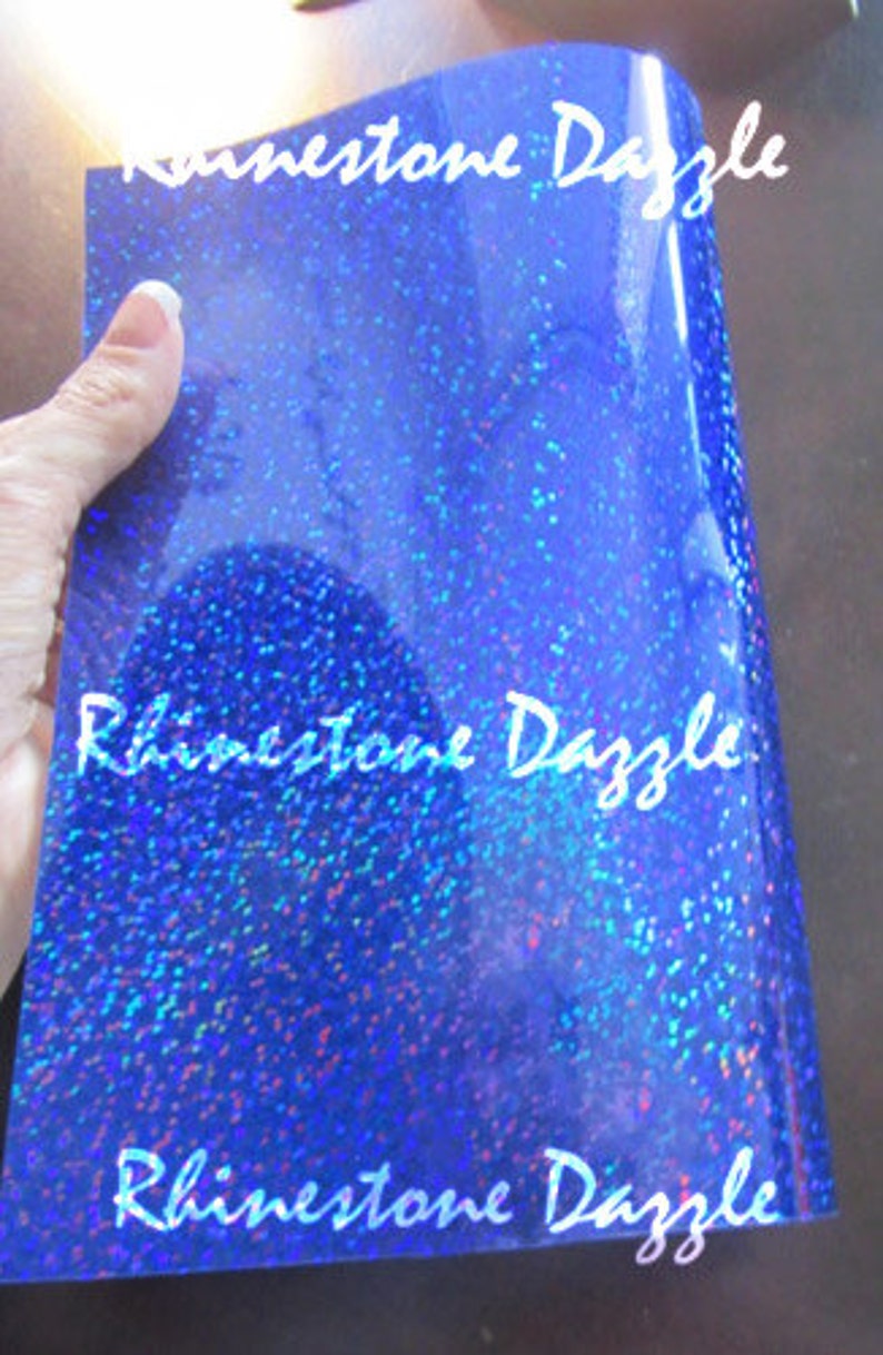 blue holographic heat transfer vinyl iron on vinyl sheets