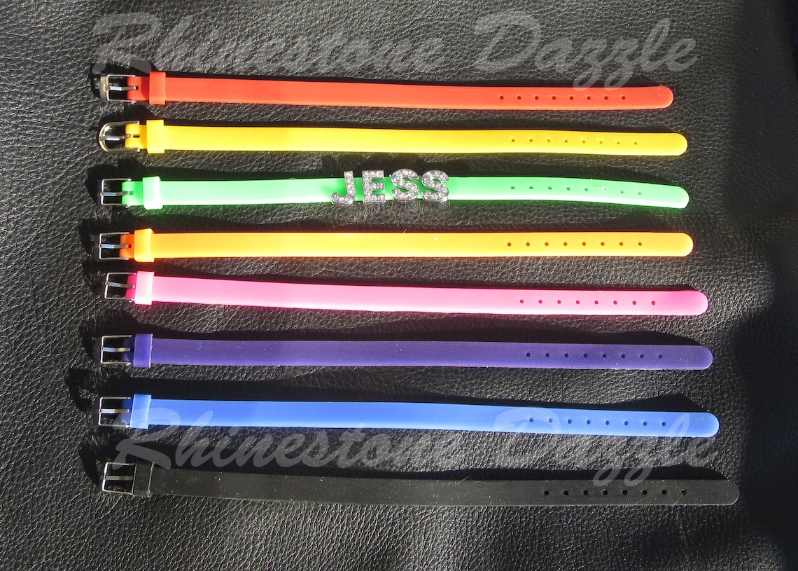 Purple Silicone Slide Charm Bracelets for 8mm Slide Charms Etsy