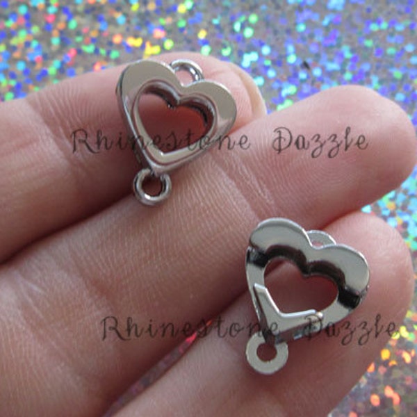 Dangle heart slide charms fit perfectly on charm bracelets, heart slider charms