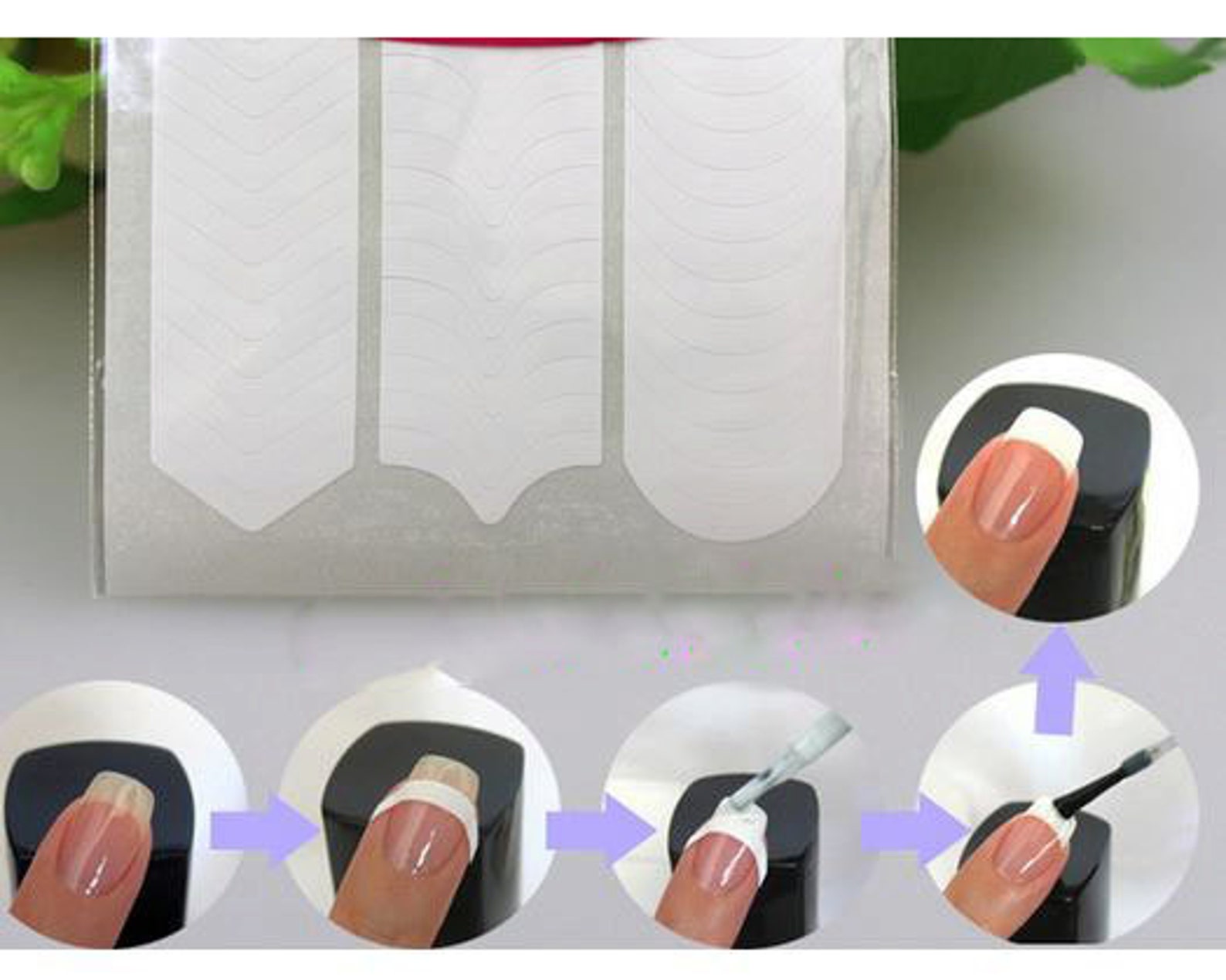 French nail tip stickers nail art nail guide stickers Etsy