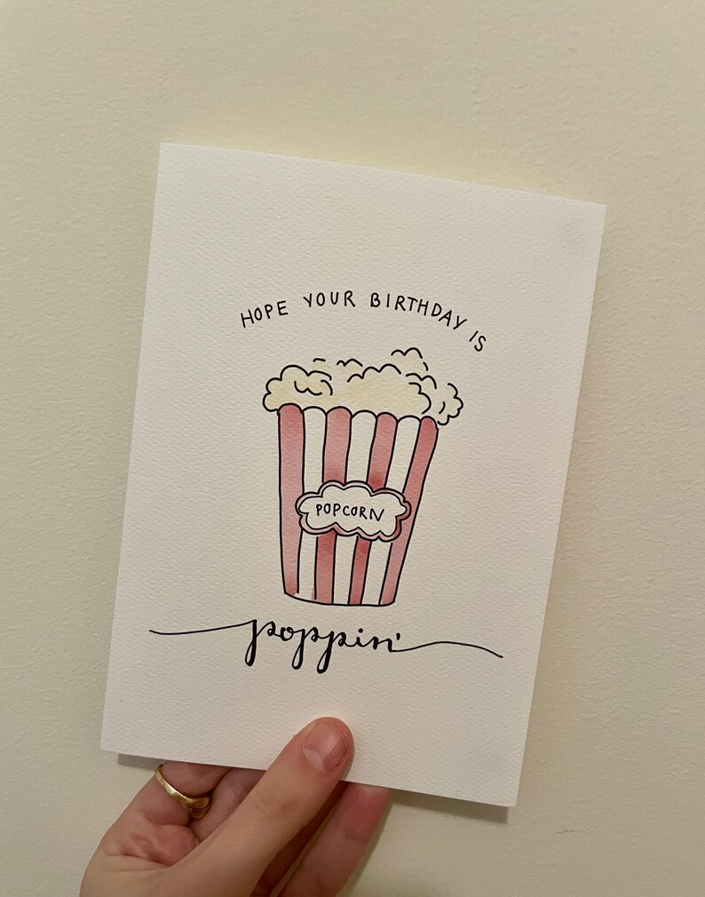 Birthday Card, Hope Your Birthday is Poppin Etsy