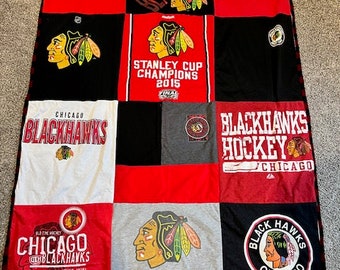 Chicago Blackhawks T-shirt Quilt