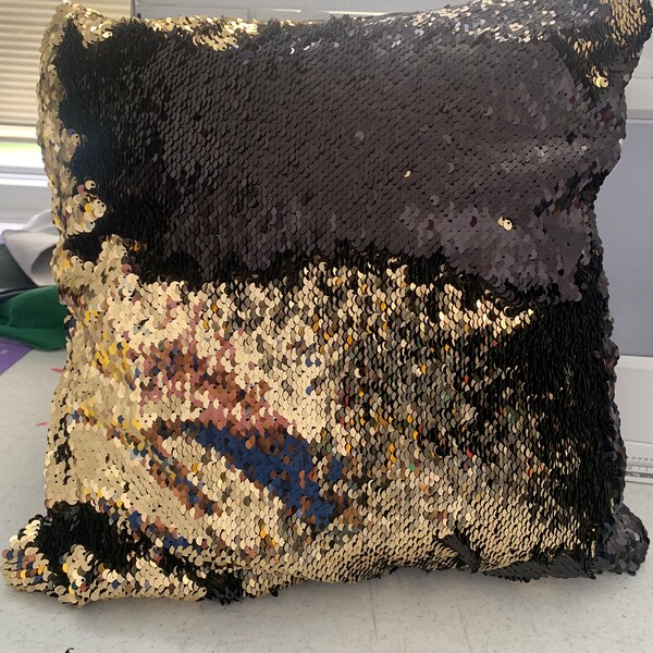 Gold Sequin Pillow Etsy
