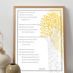 Ode to Aspen Tree Poem Print