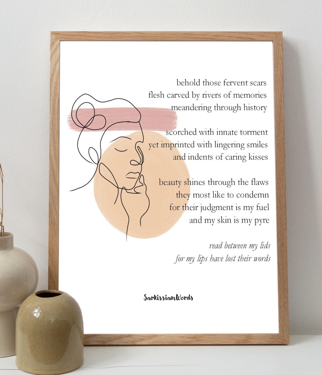 Scars Poem Print Etsy