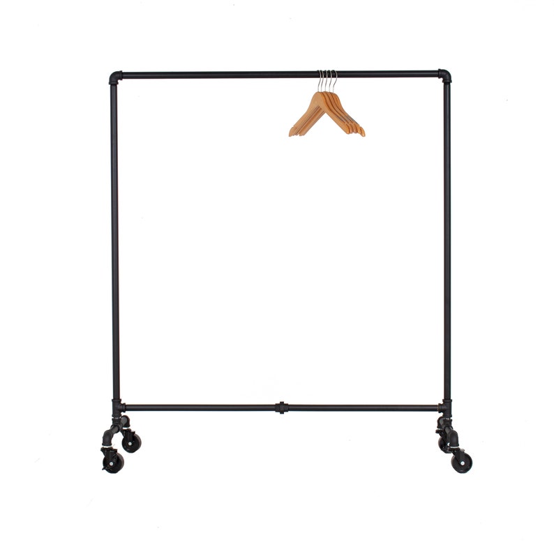 Clothes Rack Rolling Garment Rack Clothing Rack Pipe Etsy