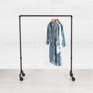 Garment Rack Clothing Rack Clothes Rack Industrial Pipe Clothing Rack Clothing Storage Clothes Rail Pipe FAST FREE SHIPPING Bild 2