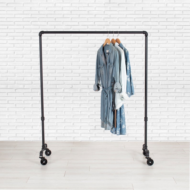 Garment Rack Clothing Rack Clothes Rack Industrial Pipe Clothing Rack Clothing Storage Clothes Rail Pipe FAST FREE SHIPPING image 2