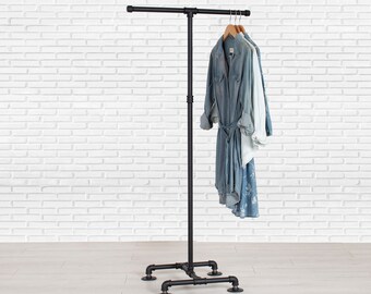 Clothes Rack Rolling Clothing Rack Garment Rack Clothing Storage Industrial Pipe Tee Stand Clothing Rack Etsy