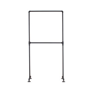 Clothes Rack Double Rail Clothing Rack Garment Rack Industrial Pipe Clothes Rack Clothing Storage Pipe Rack FREE SHIPING image 3