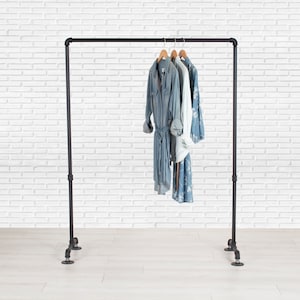 Garment Rack Clothing Rack Clothes Rack Industrial Pipe Clothing Rack Clothing Storage Clothes Rail Pipe FAST FREE SHIPPING Bild 1