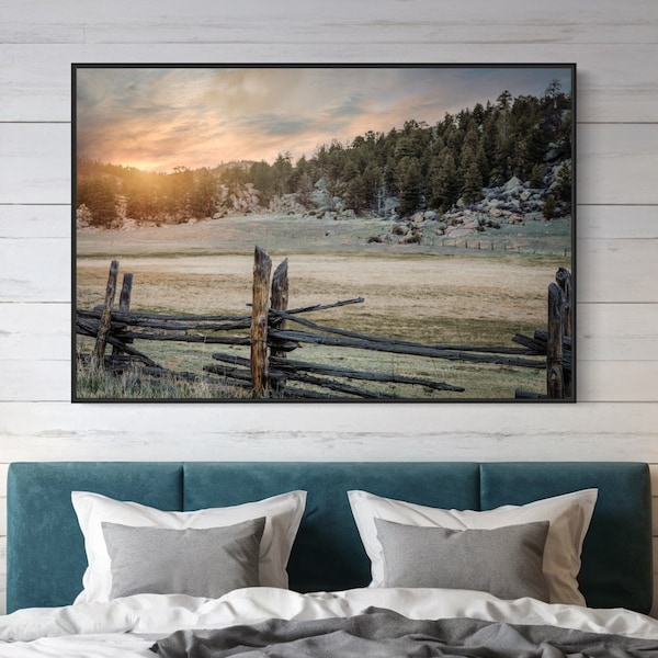 Rustic Wall Art Canvas Print - Over Couch Wall Art - Western Office Decor - Rustic Living Room - Kitchen Wall Decor - Colorado Photography