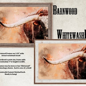 Longhorn Wall Art Watercolor Painting Texas Longhorn Canvas Print ...