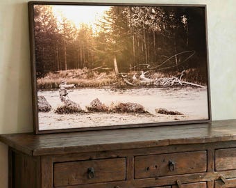 Fisherman Decor - Yellowstone Fly Fishing Wrapped Canvas Art - Gift for Trout Angling Cabin Decor - Rustic Cabin or Lodge Style Wall Decor