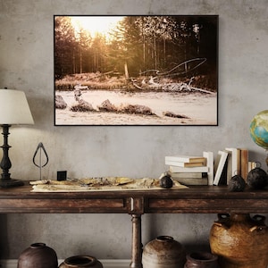 Fisherman Decor - Yellowstone Fly Fishing Wrapped Canvas Art - Gift for Trout Angling Cabin Decor - Rustic Cabin or Lodge Style Wall Decor