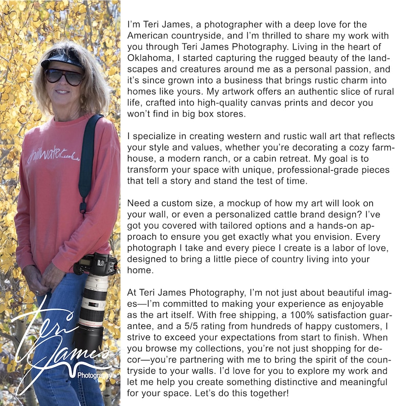 a woman standing in front of a yellow tree