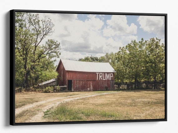 Trump Barn Old Red Barn Canvas or Photo Print Kansas Barns - Etsy