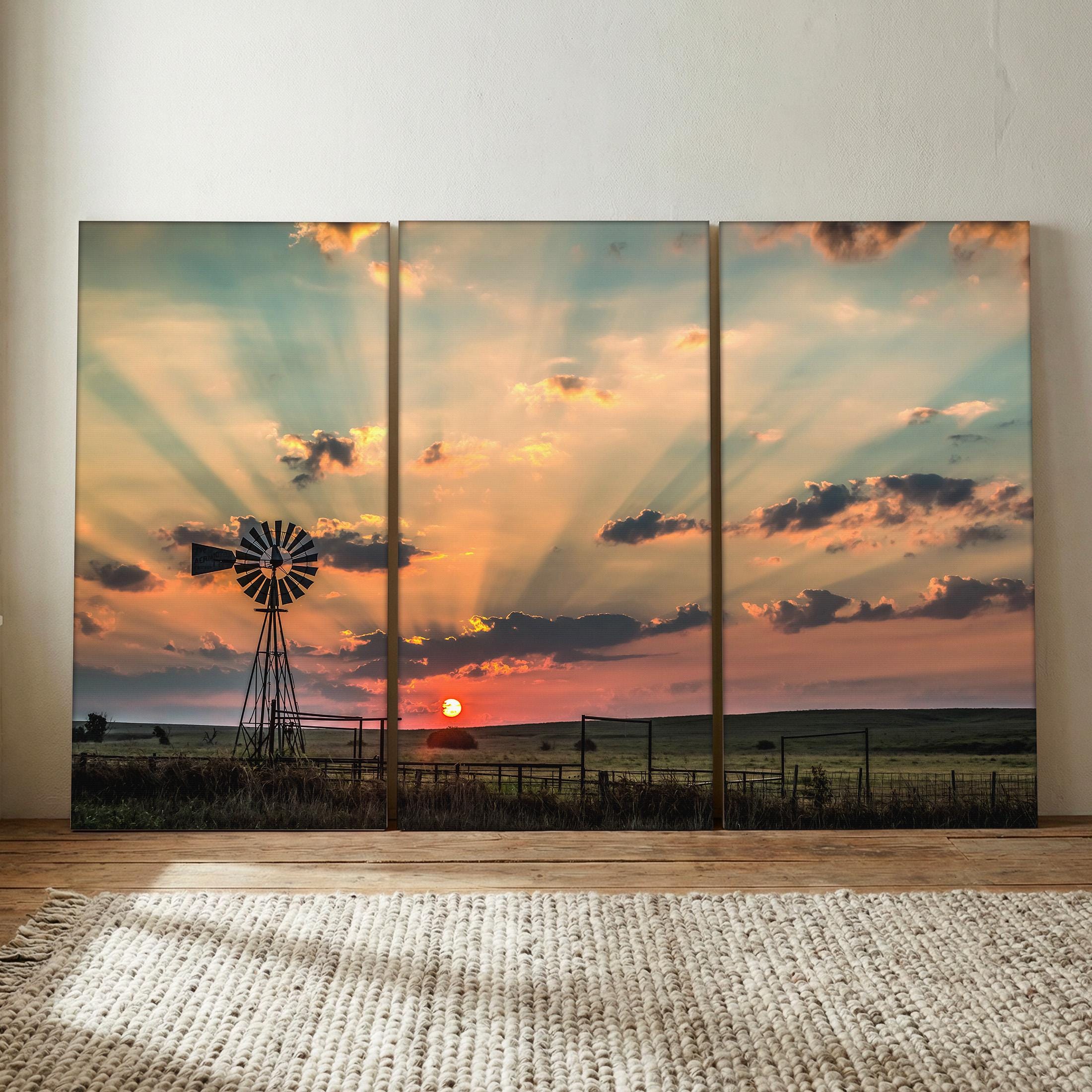 Western Home Decor - Large Canvas Wall Art for Rustic Living Room