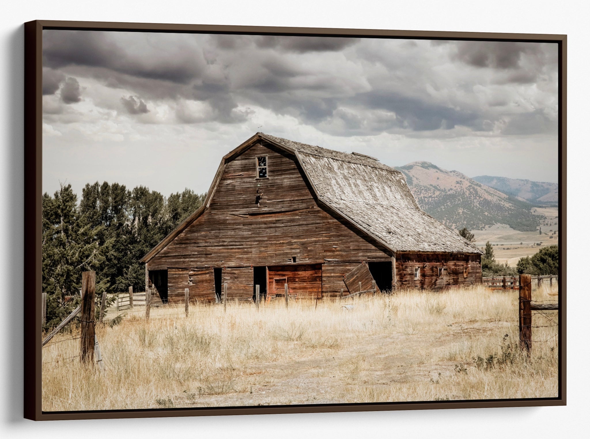 Country Style Wall Decor Photo of Old Wooden Barn Farmhouse - Etsy