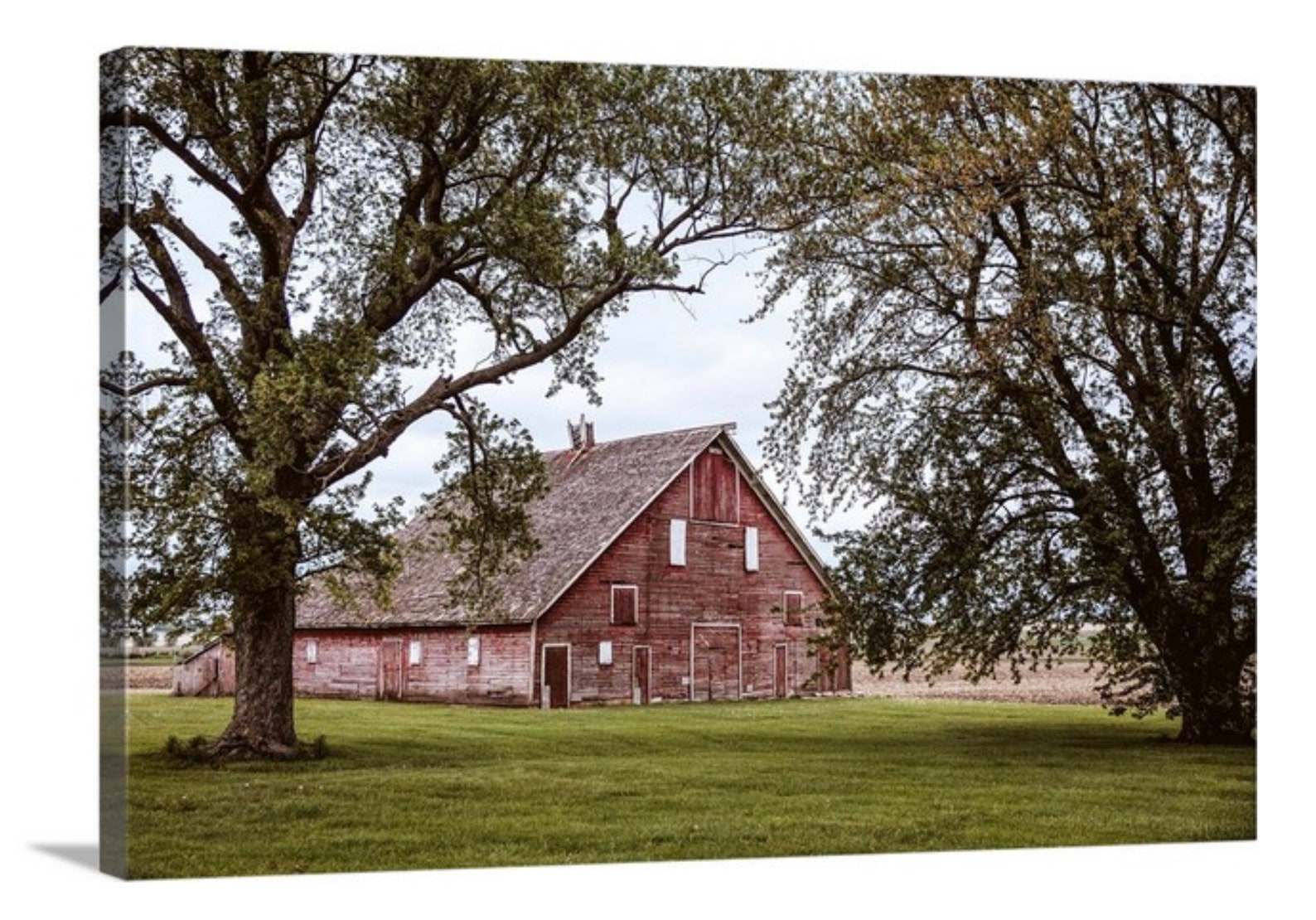Old Red Barn Wall Art Rustic Barn Print Old Barn Canvas Etsy