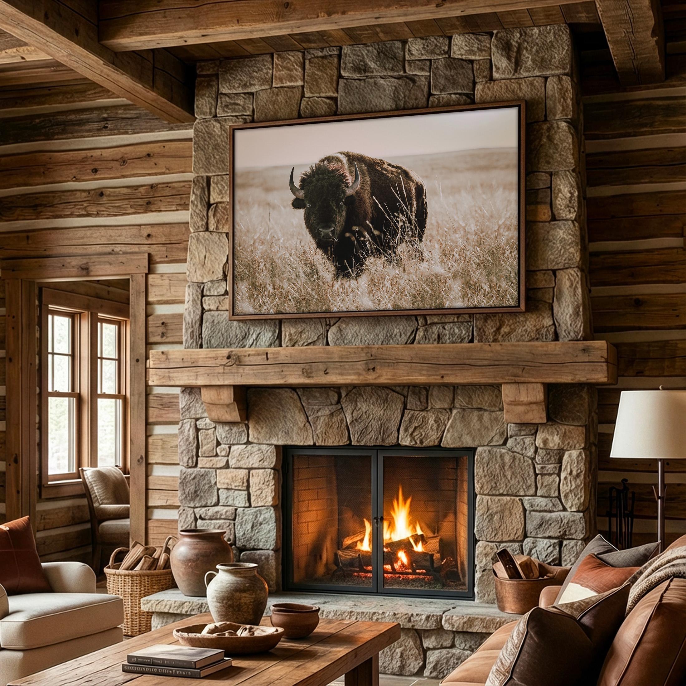 Buffalo Wall Art - Bison Canvas Print - Western American Bison Wall Art ...