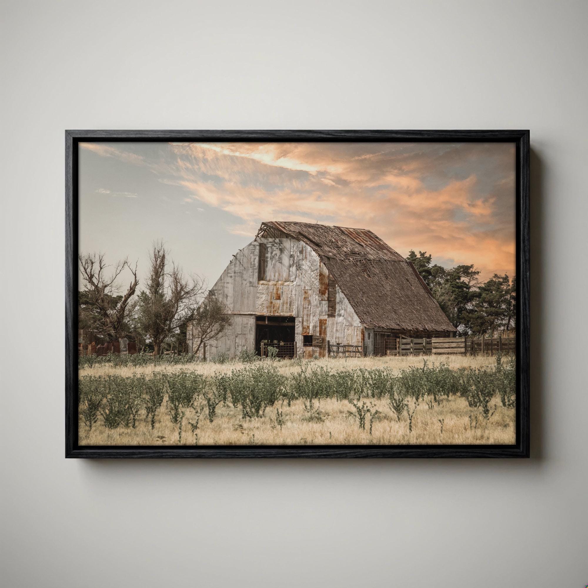 Old Barn Canvas Wall Art - Original Farm Photography - Western