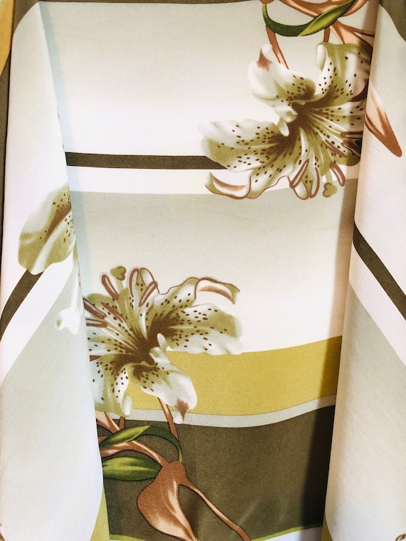 Vintage Codello Silk Scarf, Long Rectangular Silk Cre… - Gem