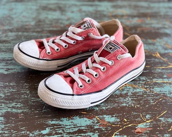 Vintage 90s Red Converse Chuck Taylor All Star Hi Top Made in