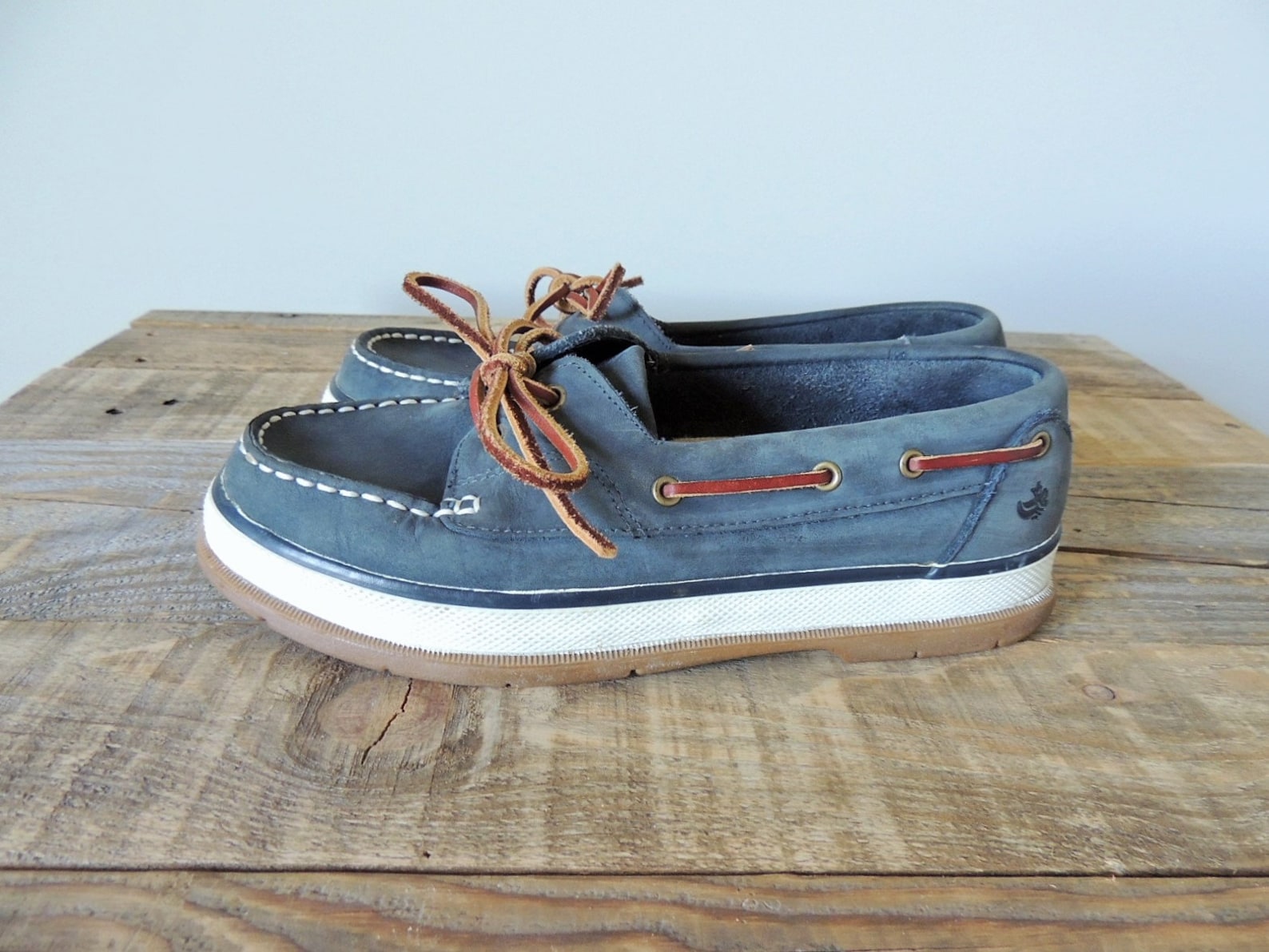 Vintage G.H. Bass & Co. Leather Shoes Dark Gray Etsy