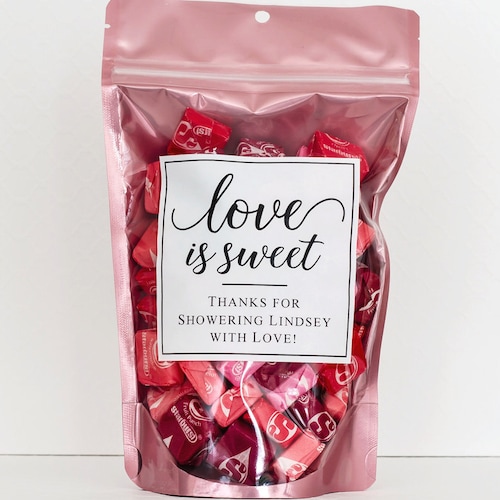 Bridal Shower Favor Bags for Guests Love is Sweet Bags Etsy