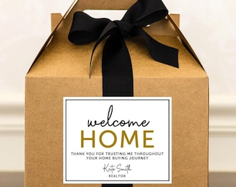 Realtor Gift Boxes - Personalized Closing Gifts - Gable Boxes, Ribbon & Labels - we assemble!