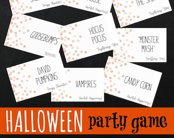 INSTANT DOWNLOAD Printable Halloween Games for Groups - Halloween Party Games for Families and Adults - Charades & Pictionary Party Game