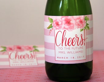Bachelorette Party, Wine Labels Small, Mini Wine Labels, 2w X 3h Floral ...