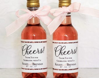 thumbnail image 2 of Personalised Label For Mini Champagne Or Mini Wine Bottles U2013 Anniversary, Wedding, Engagement, Hen Party, Birthday, Congratulations Or Any Occasion 2 of 9