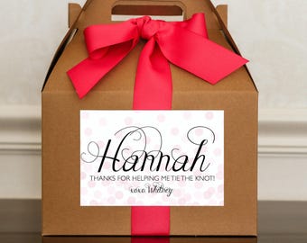 Bridesmaid Thank You Gift Box - Thank You Bridesmaid Box Large - Bridal Party Boxes - Personalized Maid of Honor Gift - Wedding Party Boxes