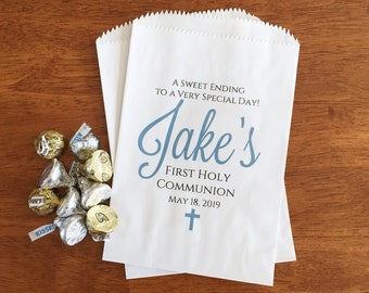 10 Personalized Thank You Bags Candy Candy Pouch with Picture Photo Guest Gift Wedding Communion Confirmation Baptism Birth