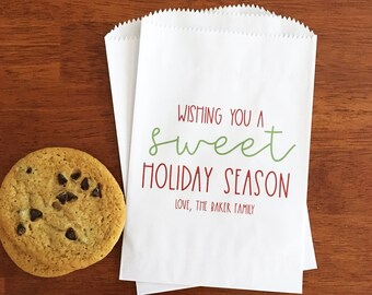 Personalized Christmas Treat Bags – Lined Holiday Cookie Packaging