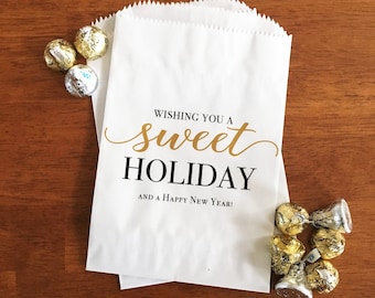Personalized Holiday Treat Bags – Lined Christmas Cookie Favor Bags