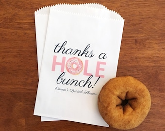Personalized Donut Favor Bags – Bridal Shower Lined Treat Bags