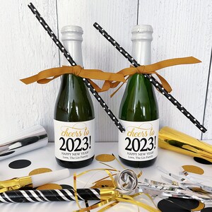 New Years Eve Party Mini Champagne & Wine Bottle Labels - New Years Favors - NYE Party Favors - 2025 Party Decorations, Supplies, Ideas